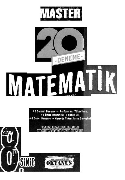 MASTER 20 DENEME MATEMATİK Fotokopi GO - Tüm Sınavlarda Daha İleriye