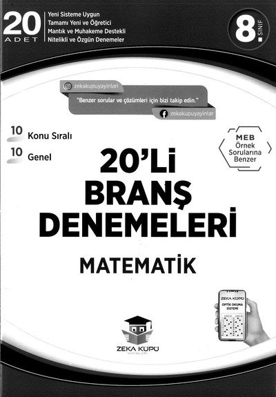 20'Lİ BRANŞ DENEMELERİ MATEMATİK Fotokopi GO - Tüm Sınavlarda Daha İleriye