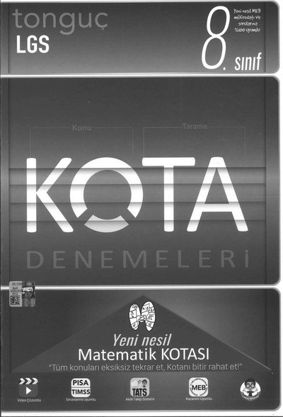 KOTA DENEMELERİ MATEMATİK KOTASI Fotokopi GO - Tüm Sınavlarda Daha İleriye