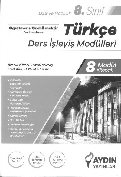TÜRKÇE DERS İŞLEYİŞ MODÜLLERİ Fotokopi GO - Tüm Sınavlarda Daha İleriye