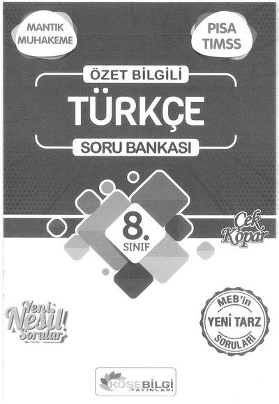 ÖZET BİLGİLİ TÜRKÇE SORU BANKASI Fotokopi GO - Tüm Sınavlarda Daha İleriye