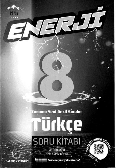 ENERJİ TÜRKÇE SORU KİTABI Fotokopi GO - Tüm Sınavlarda Daha İleriye