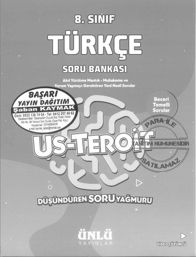 TÜRKÇE SORU BANKASI US-TEROİT Fotokopi GO - Tüm Sınavlarda Daha İleriye
