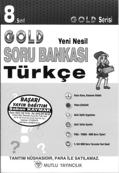 GOLD SORU BANKASI TÜRKÇE Fotokopi GO - Tüm Sınavlarda Daha İleriye