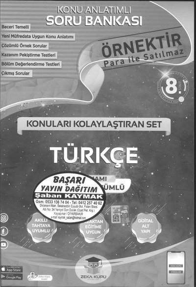 KONU ANLATIMLI SORU BANKASI TÜRKÇE Fotokopi GO - Tüm Sınavlarda Daha İleriye