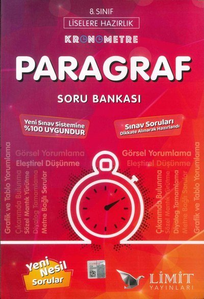 KRONOMETRE PARAGRAF SORU BANKASI YENİ NESİL SORULAR Fotokopi GO - Tüm Sınavlarda Daha İleriye