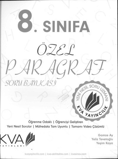 ÖZEL PARAGRAF SORU BANKASI Fotokopi GO - Tüm Sınavlarda Daha İleriye