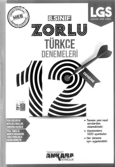ZORLU TÜRKÇE DENEMELERİ Fotokopi GO - Tüm Sınavlarda Daha İleriye