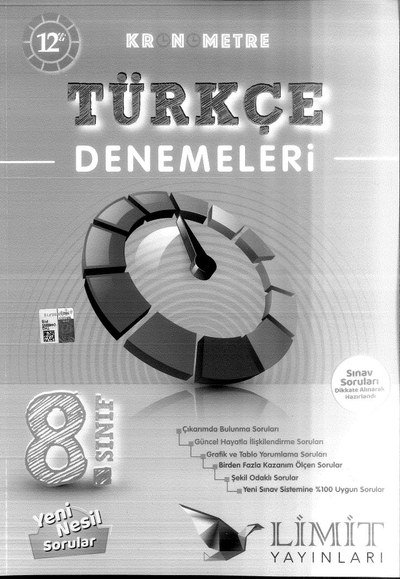 KRONOMETRE TÜRKÇE DENEMELERİ Fotokopi GO - Tüm Sınavlarda Daha İleriye