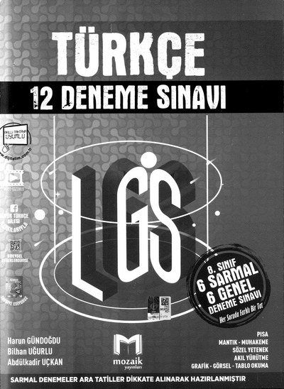 TÜRKÇE 12 DENEME SINAVI Fotokopi GO - Tüm Sınavlarda Daha İleriye