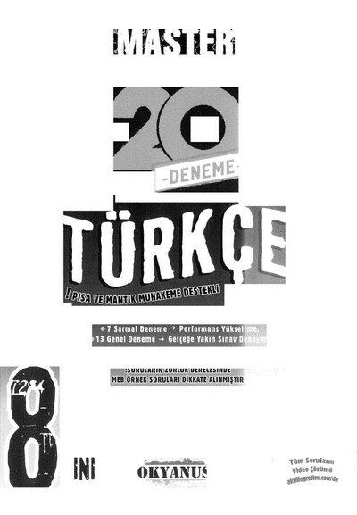 MASETER 20 DENEME TÜRKÇE Fotokopi GO - Tüm Sınavlarda Daha İleriye