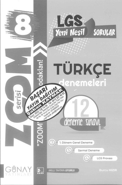 LGS YENİ NESİL SORULAR TÜRKÇE DENEMELERİ 12 DENEME SINAVI Fotokopi GO - Tüm Sınavlarda Daha İleriye