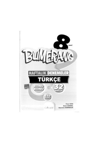 BUMARENG HAFTALIK DENEMELER TÜRKÇE 32 HAFTA Fotokopi GO - Tüm Sınavlarda Daha İleriye