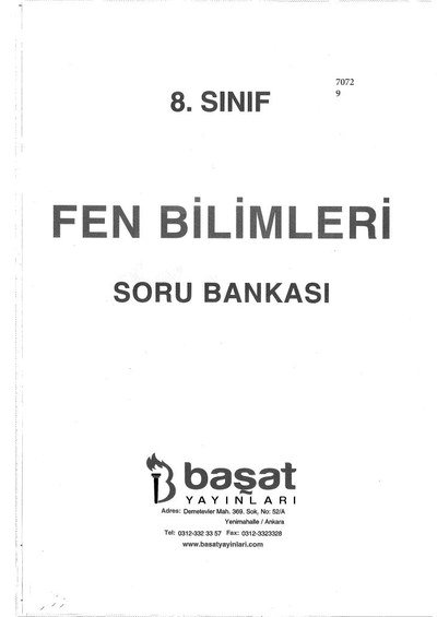 FEN BİLİMLERİ SORU BANKASI Fotokopi GO - Tüm Sınavlarda Daha İleriye