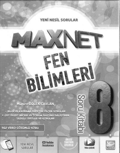 MAXNET FEN BİLİMLERİ SORU KİTABI Fotokopi GO - Tüm Sınavlarda Daha İleriye