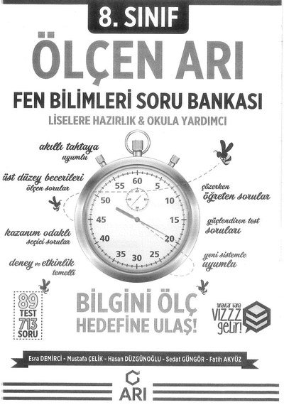 ÖLÇEN ARI FEN BİLİMLERİ SORU BANKASI Fotokopi GO - Tüm Sınavlarda Daha İleriye
