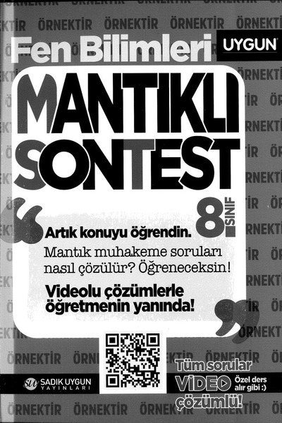 FEN BİLİMLERİ MANTIKLI SONTEST Fotokopi GO - Tüm Sınavlarda Daha İleriye