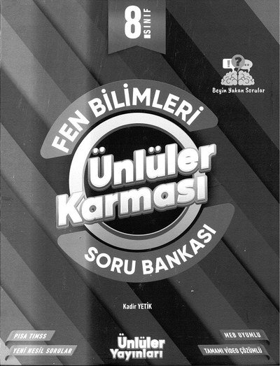 FEN BİLİMLERİ ÜNLÜLER KARMASI SORU BANKASI Fotokopi GO - Tüm Sınavlarda Daha İleriye