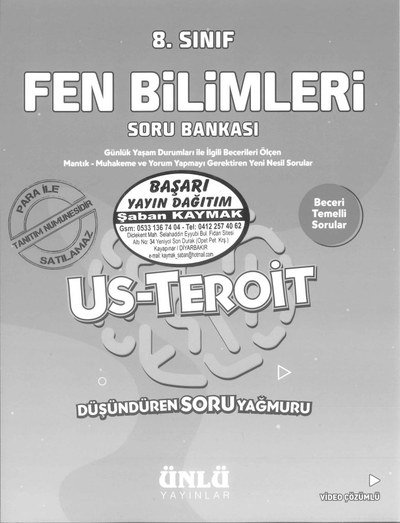 FEN BİLİMLERİ SORU BANKASI US-TEROİT Fotokopi GO - Tüm Sınavlarda Daha İleriye
