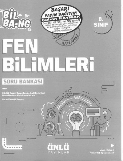 FEN BİLİMLERİ SORU BANKASI BİL BA-NG Fotokopi GO - Tüm Sınavlarda Daha İleriye
