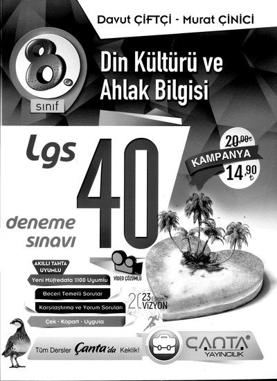 DİN KÜLTÜRÜ VE AHLAK BİLGİSİ LGS 40 DENEME SINAVI Fotokopi GO - Tüm Sınavlarda Daha İleriye