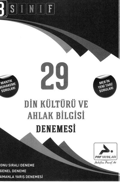 29 DİN KÜLTÜRÜ VE AHLAK BİLGİSİ DENEMESİ Fotokopi GO - Tüm Sınavlarda Daha İleriye