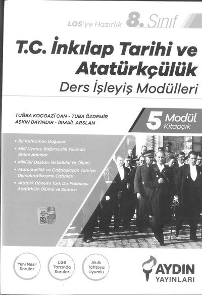 T.C. İNKILAP TARİHİ VE ATATÜRKÇÜLÜK DERS İŞLEYİŞ MODÜLLERİ Fotokopi GO - Tüm Sınavlarda Daha İleriye