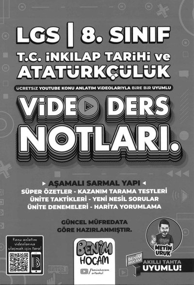 T.C. İNKILAP TARİHİ VE ATATÜRKÇÜLÜK VİDEO DERS NOTLARI Fotokopi GO - Tüm Sınavlarda Daha İleriye