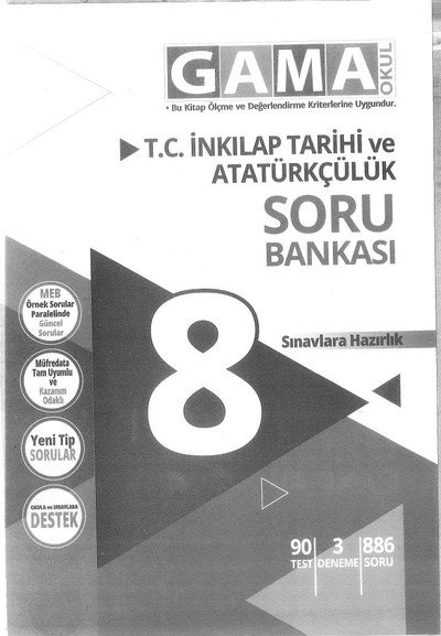 T.C. İNKILAP TARİHİ VE ATATÜRKÇÜLÜK SORU BANKASI Fotokopi GO - Tüm Sınavlarda Daha İleriye