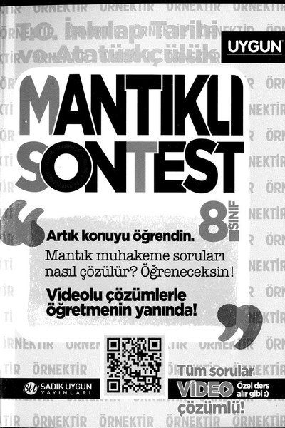 MANTIKLI SONTEST T.C. İNKILAP TARİHİ VE ATATÜRKÇÜLÜK Fotokopi GO - Tüm Sınavlarda Daha İleriye