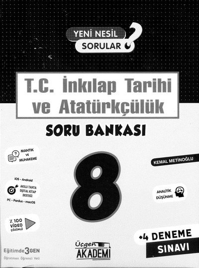 T.C. İNKILAP TARİHİ VE ATATÜRKÇÜLÜK SORU BANKASI Fotokopi GO - Tüm Sınavlarda Daha İleriye