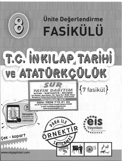 T.C. İNKILAP TARİHİ VE ATATÜRKÇÜLÜK 7 FASİKÜL Fotokopi GO - Tüm Sınavlarda Daha İleriye