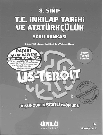 T.C. İNKILAP TARİHİ VE ATATÜRKÇÜLÜK US-TEROİT Fotokopi GO - Tüm Sınavlarda Daha İleriye