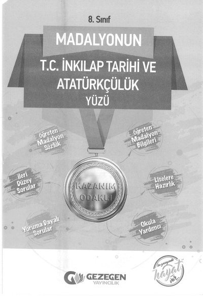 MADALYONUN T.C. İNKILAP TARİHİ VE ATATÜRKÇÜLÜK YÜZÜ Fotokopi GO - Tüm Sınavlarda Daha İleriye