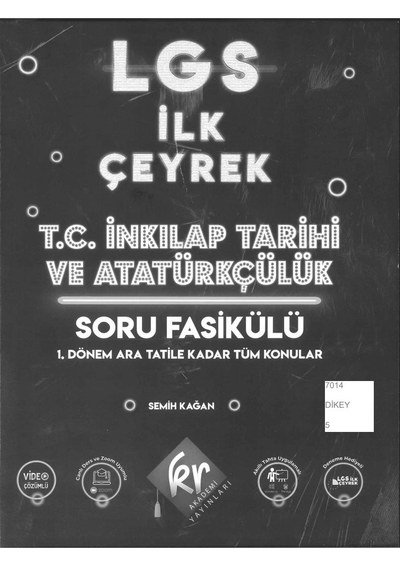 LGS İLK ÇEYREK T.C. İNKILAP TARİHİ VE ATATÜRKÇÜLÜK SORU FASİKÜLÜ Fotokopi GO - Tüm Sınavlarda Daha İleriye