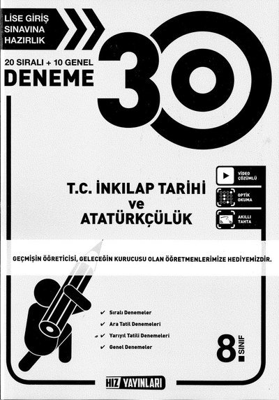 30 DENEME T.C. İNKILAP TARİH VE ATATÜRKÇÜLÜK Fotokopi GO - Tüm Sınavlarda Daha İleriye