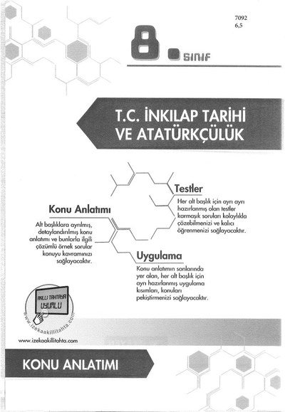 T.C. İNKILAP TARİHİ VE ATATÜRKÇÜLÜK KONU ANLATIMI Fotokopi GO - Tüm Sınavlarda Daha İleriye
