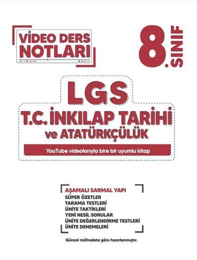 LGS T.C. İNKILAP TARİHİ VE ATATÜRKÇÜLÜK VİDEO DERS NOTLARI Fotokopi GO - Tüm Sınavlarda Daha İleriye
