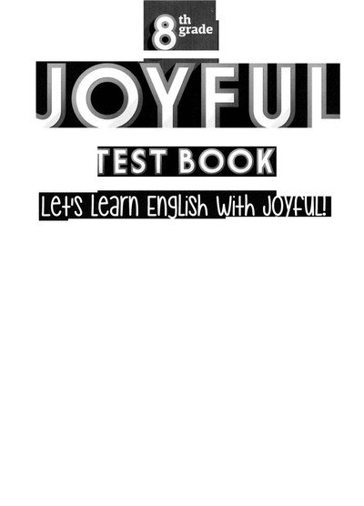 JOYFUL TEST BOOK Fotokopi GO - Tüm Sınavlarda Daha İleriye