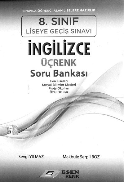 İNGİLİZCE ÜÇRENK SORU BANKASI Fotokopi GO - Tüm Sınavlarda Daha İleriye