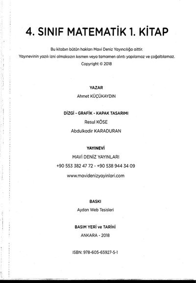 MATEMATİK 1. KİTAP Fotokopi GO - Tüm Sınavlarda Daha İleriye