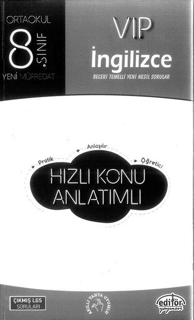 VIP İNGİLZİCE HIZLI KONU ANLATIMLI Fotokopi GO - Tüm Sınavlarda Daha İleriye