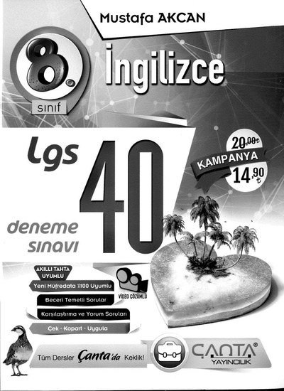 İNGİLİZCE LGS 40 DENEME SINAVI Fotokopi GO - Tüm Sınavlarda Daha İleriye