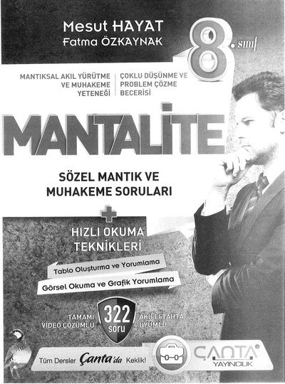 MANTALİTE SÖZEL MANTIK VE MUHAKEME SORULARI 322 SORU Fotokopi GO - Tüm Sınavlarda Daha İleriye