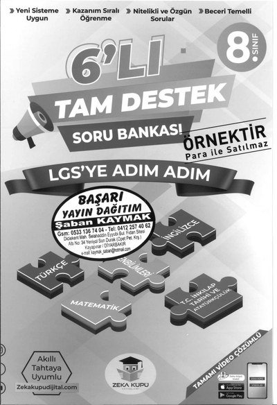 6'LI TAM DESTEK SORU BANKASI LGS'YE ADIM ADIM Fotokopi GO - Tüm Sınavlarda Daha İleriye