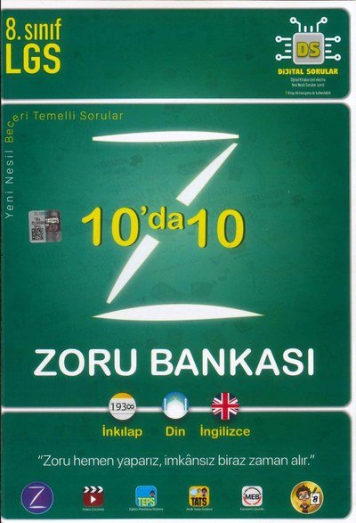 LGS 10'DA 10 ZORU BANKASI İNKILAP DİN İNGİLİZCE Fotokopi GO - Tüm Sınavlarda Daha İleriye
