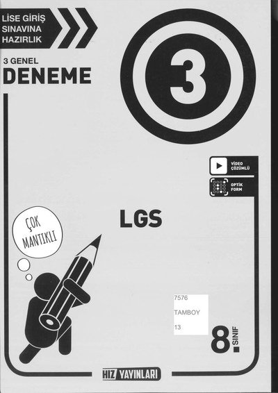 3 GENEL DENEME LGS Fotokopi GO - Tüm Sınavlarda Daha İleriye