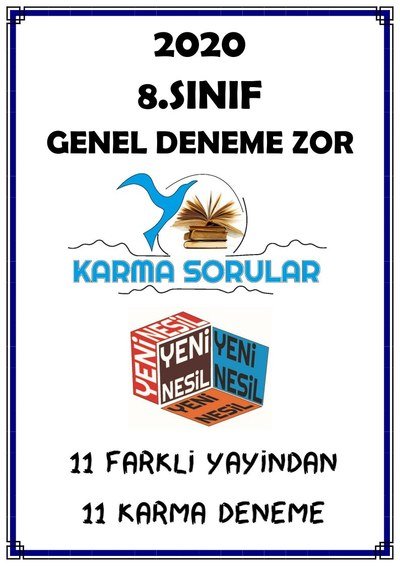 GENEL DENEME ZOR 11 FARKLI YAYINDAN 11 KARMA DENEME Fotokopi GO - Tüm Sınavlarda Daha İleriye