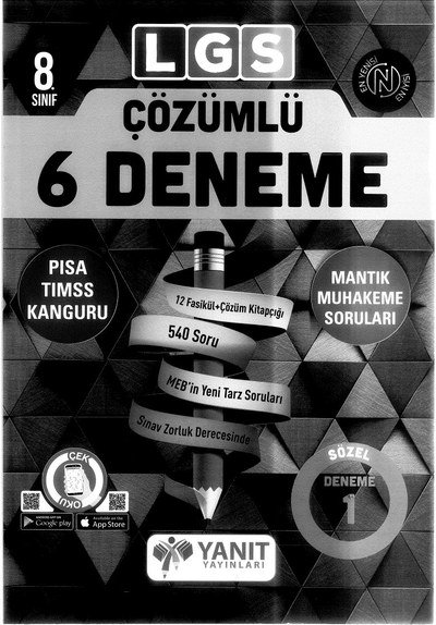 LGS ÇÖZÜMLÜ 6 DENEME MANTIK MUHAKEME SORULARI Fotokopi GO - Tüm Sınavlarda Daha İleriye