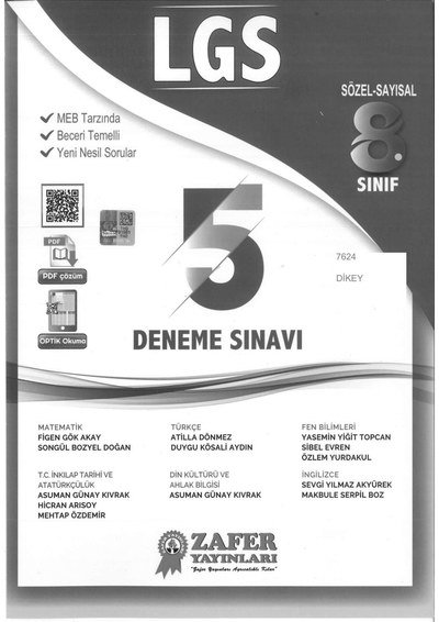 LGS 5 DENEME SINAVI MEB TARZINDA BECERİ TEMELLİ Fotokopi GO - Tüm Sınavlarda Daha İleriye